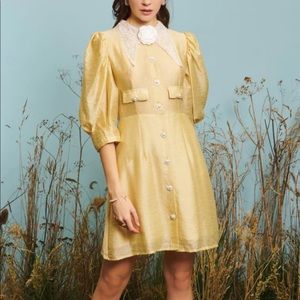 Sister Jane Honey Husk Mini Dress (New with tags) Yellow Vintage Dress